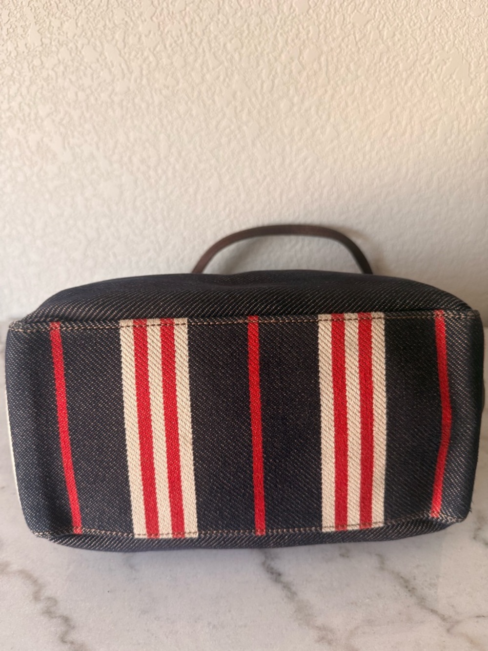 Vintage Burberry London Blue Label Tote Denim Canvas Leather Trim w/COA - Picture 3 of 16